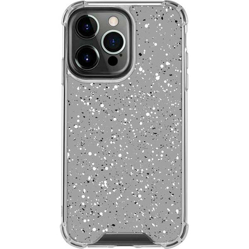 Grey Speckle iPhone 15 Pro Clear Case